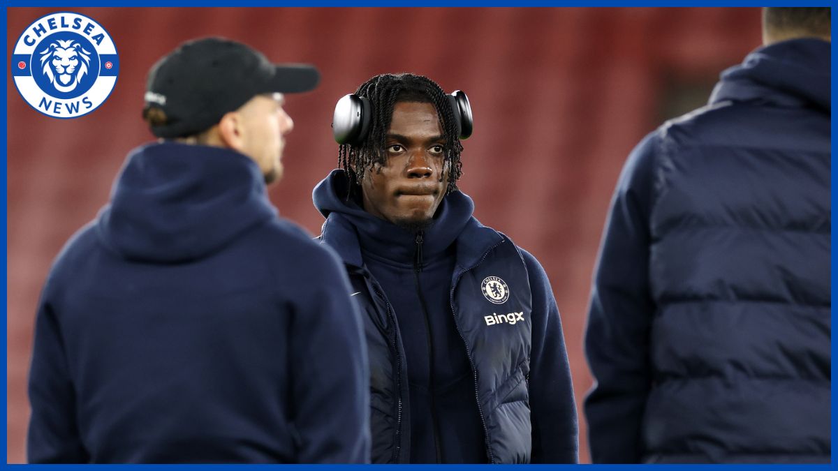 Romeo Lavia on the sidelines. (Photo by Michael Steele/Getty Images)