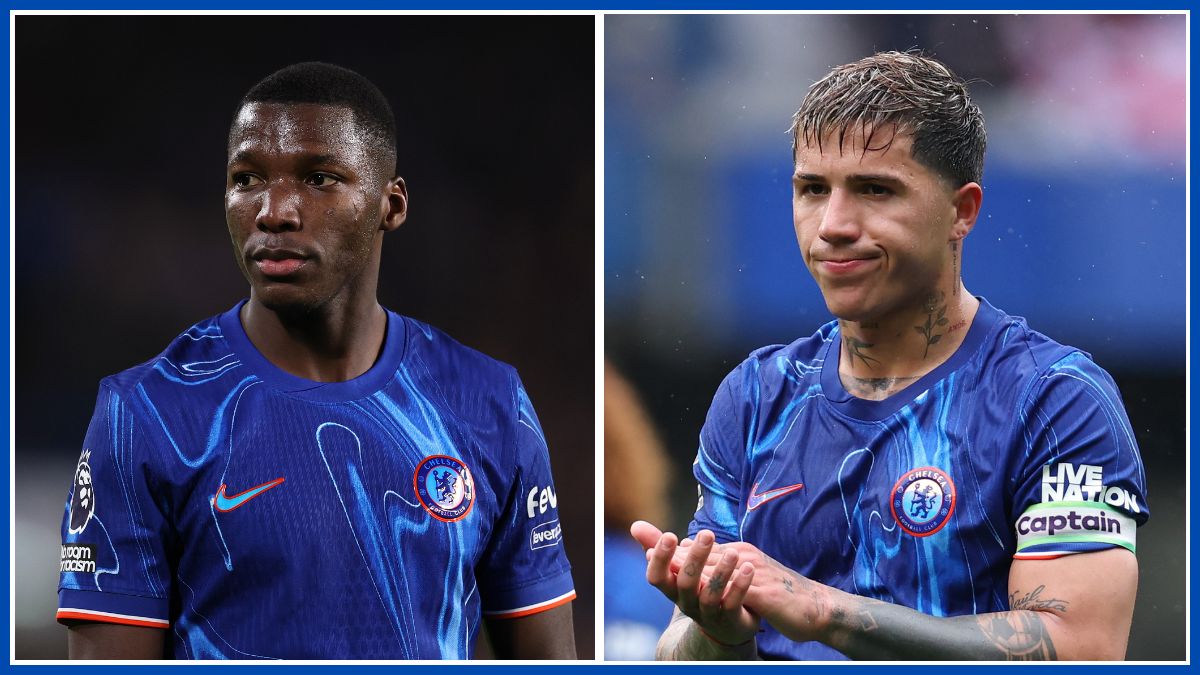Moises Caicedo and Enzo Fernandez in a photo montage.