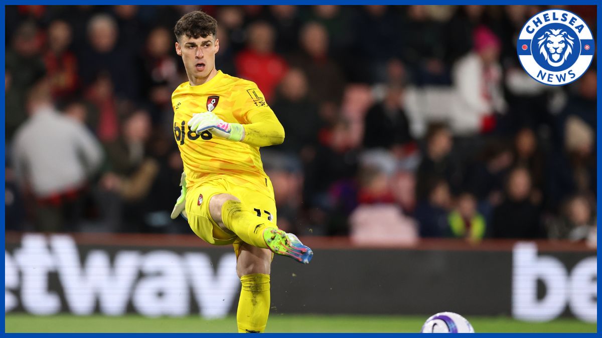 Kepa Arrizabalaga playing for Bournemouth.