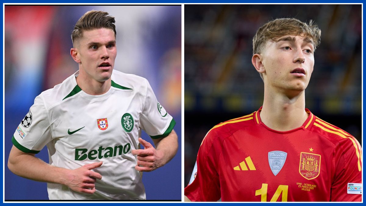 Viktor Gyokeres and Dean Huijsen in a montage. (Photo by Julian Finney/Getty Images)