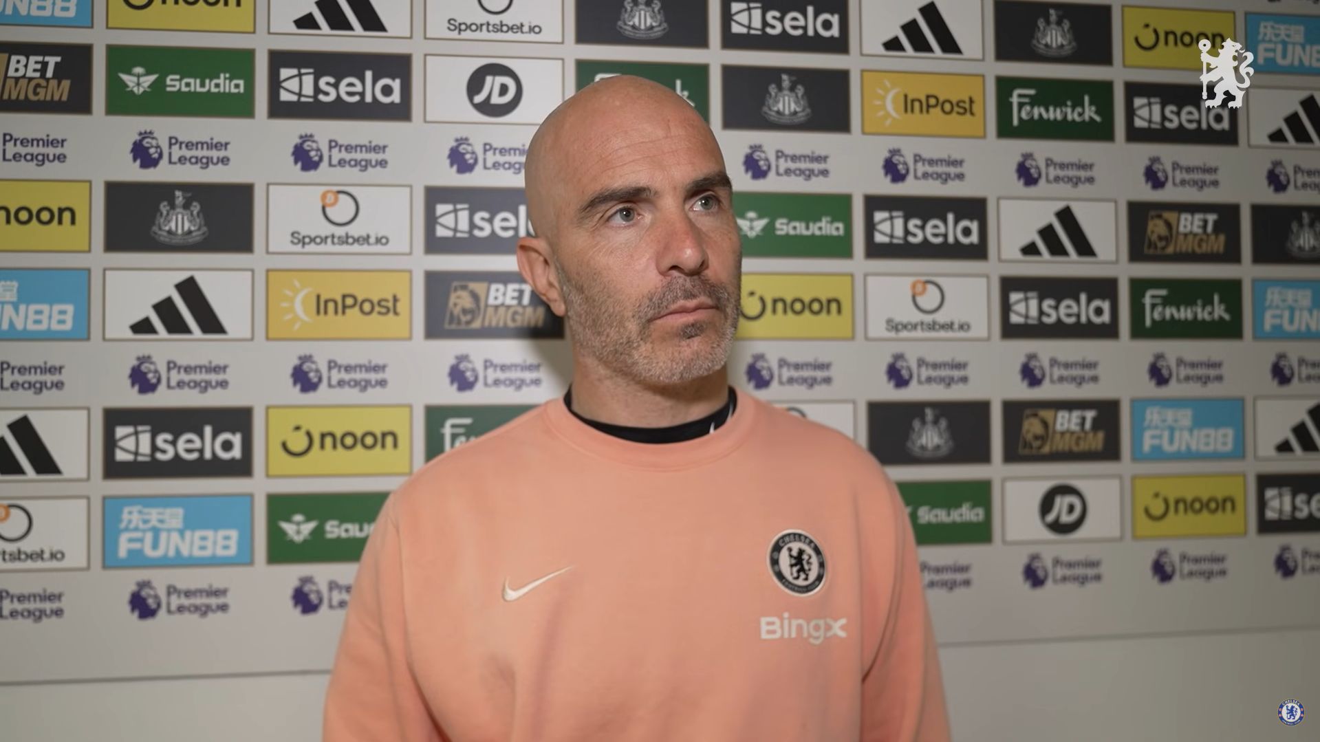 Enzo Maresca speaks to Chelsea TV.