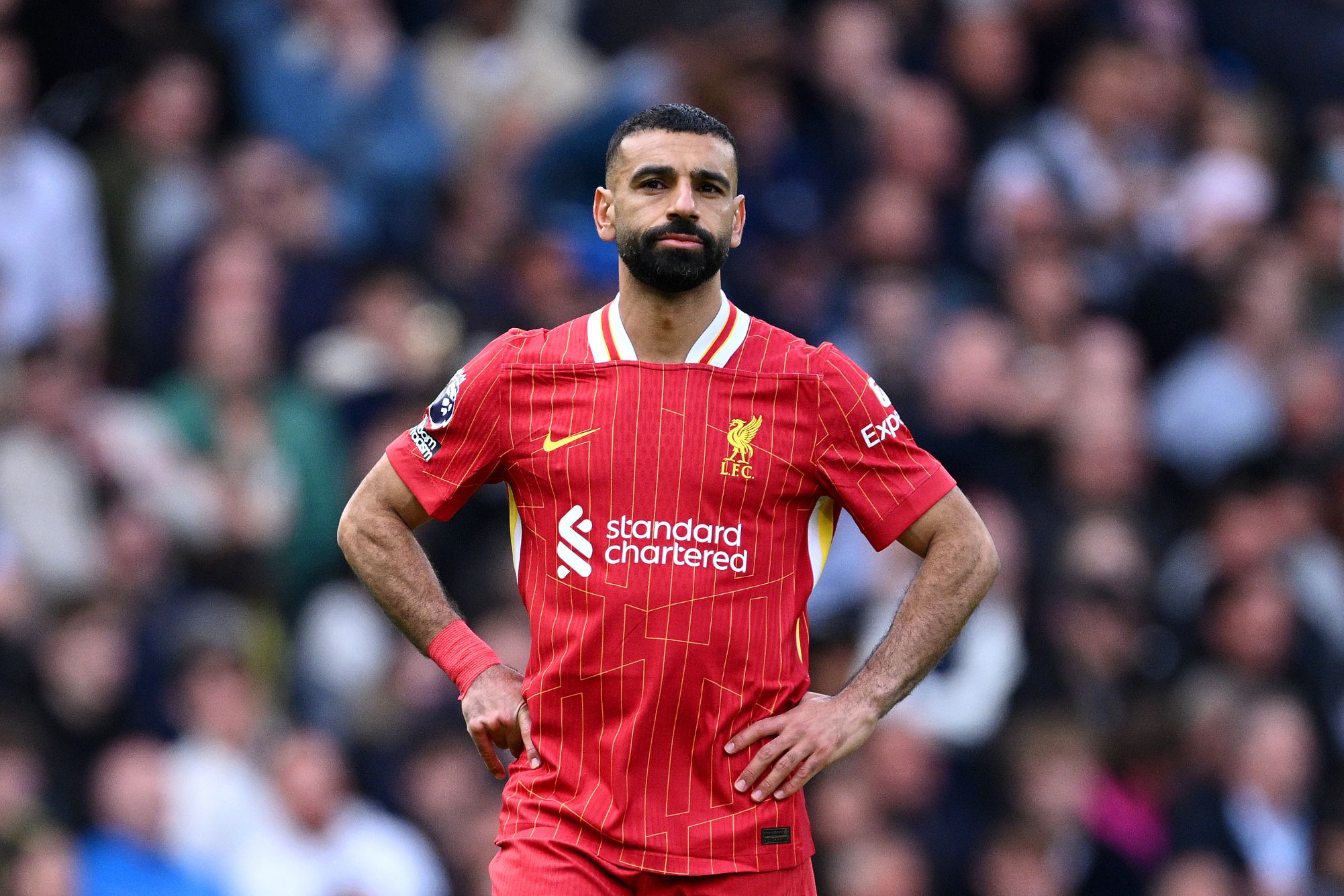 Mohamed Salah in action for Liverpool.