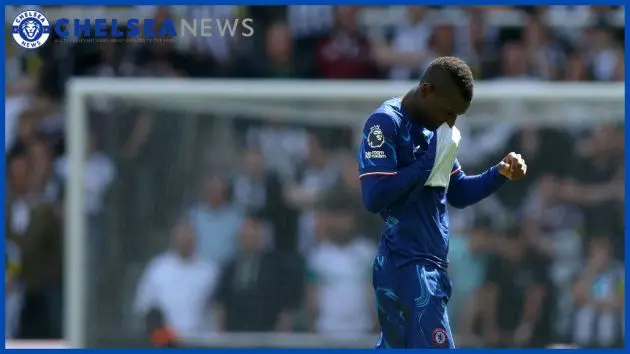 Nicolas Jackson with a Chelsea News logo.