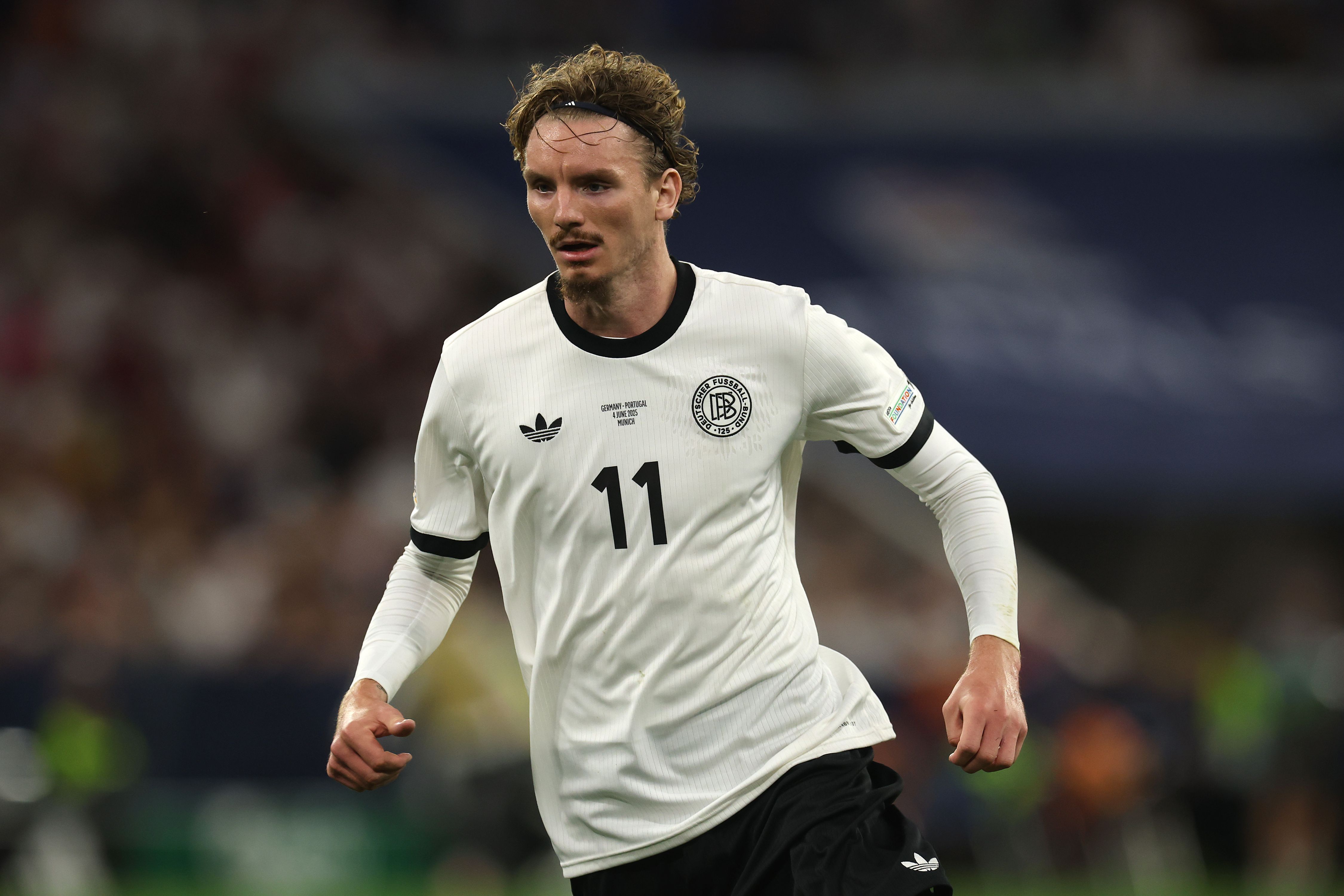 Nick Woltemade in action for Germany.