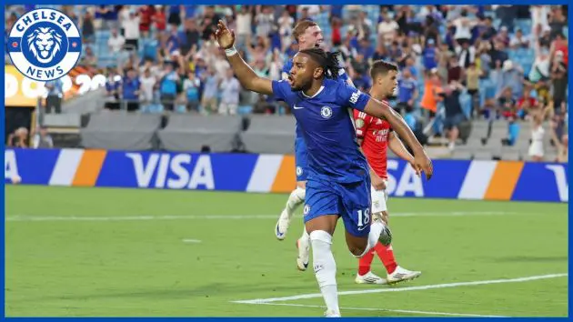 Christopher Nkunku celebrates a goal.