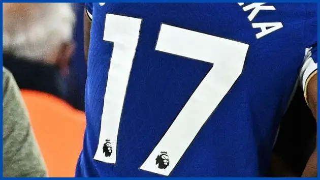Chelsea's number 17 shirt.