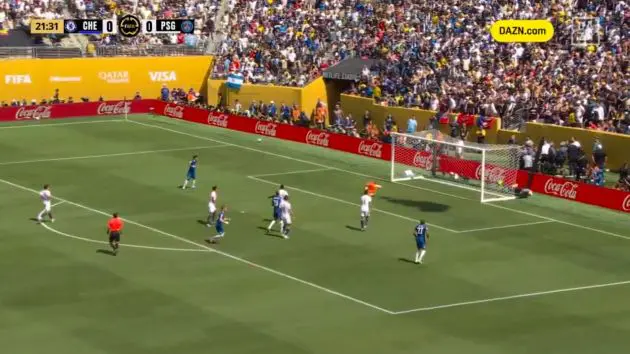 Cole Palmer scores Chelsea's first goal.