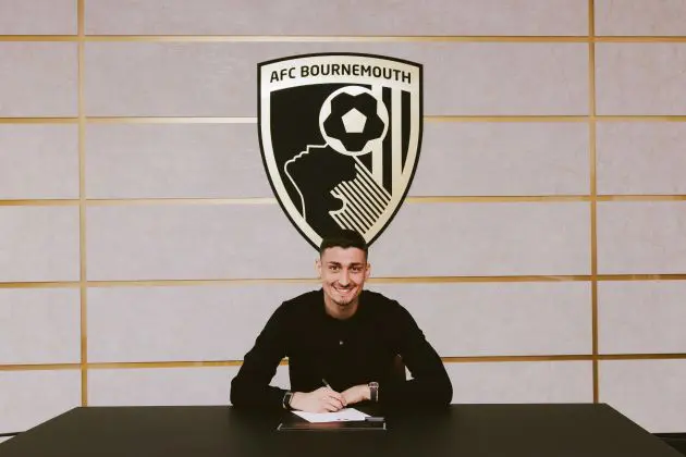 Djorjde Petrovic signs for Bournemouth.