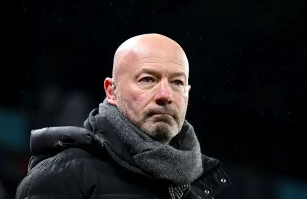 Alan Shearer doing punditry for Amazon Prime.