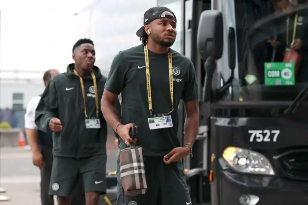 Christopher Nkunku arrives at the Club World Cup final.