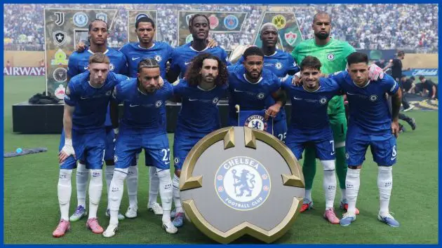 Chelsea's team ahead of kick off against PSG.