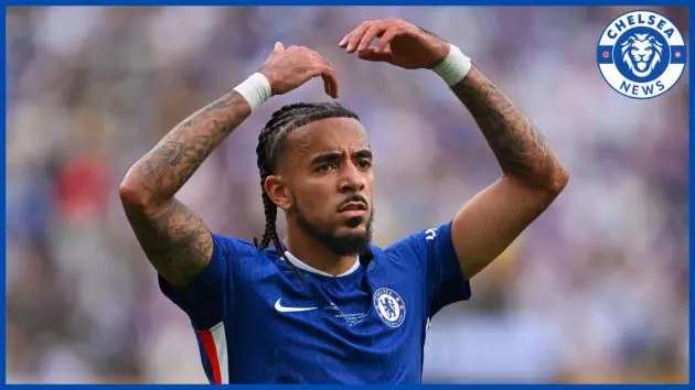 Malo Gusto with a Chelsea news logo.