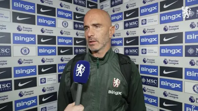 Enzo Maresca speaking to Chelsea TV.