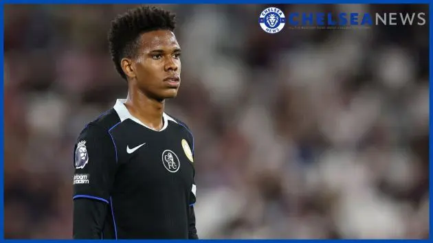Estevao Willian with a Chelsea News logo.