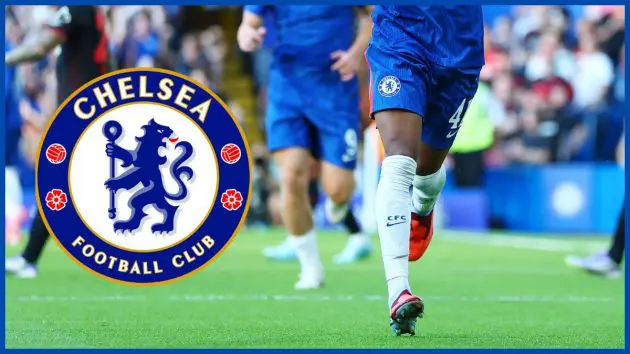 Estevao Willian with Chelsea logo.