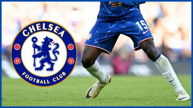 Nicolas Jackson with a Chelsea logo.