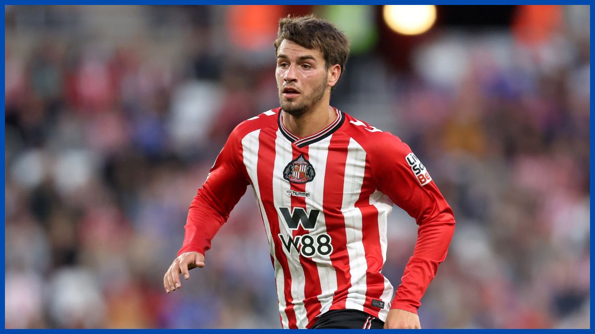 Marc Guiu leads the line for Sunderland.