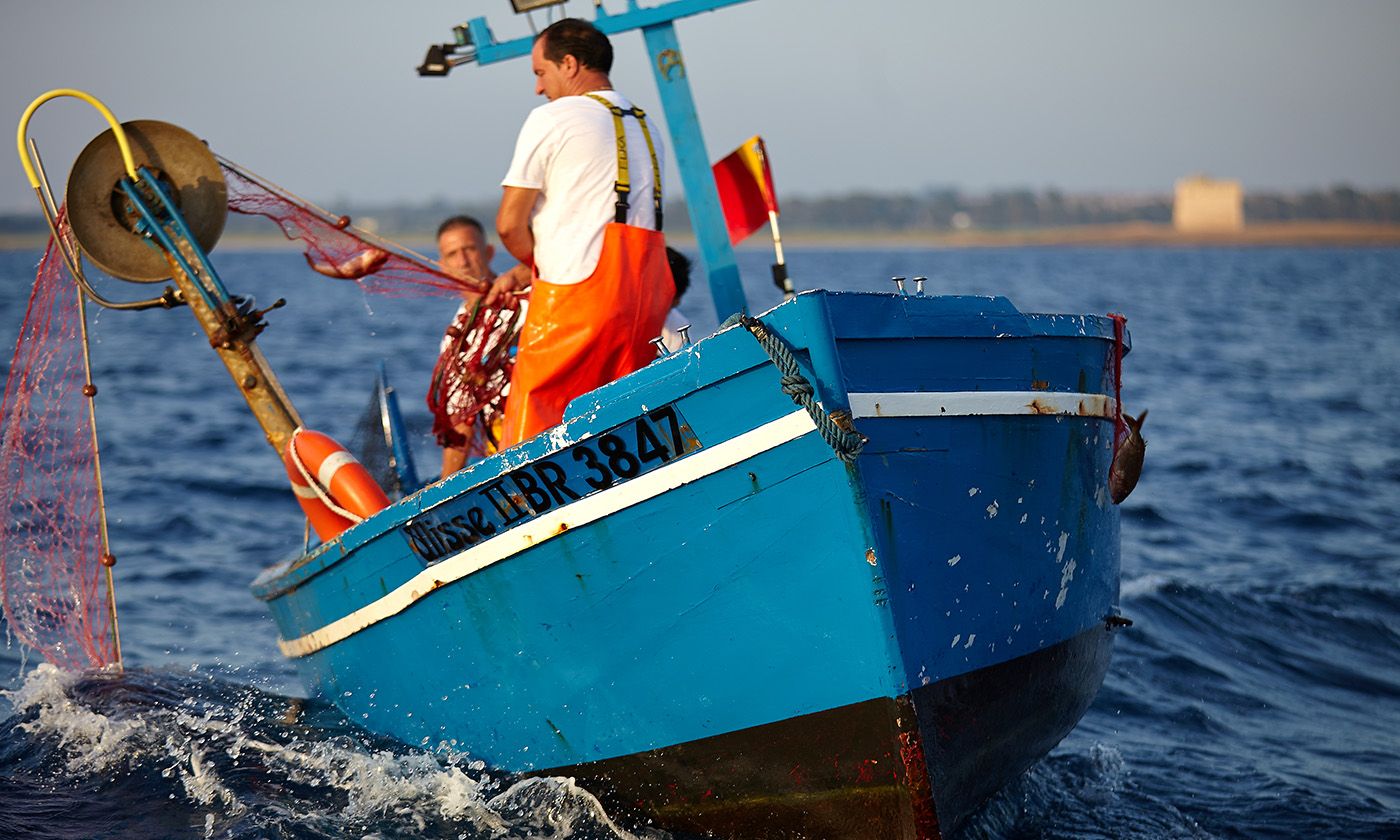An Italian fishing boat.