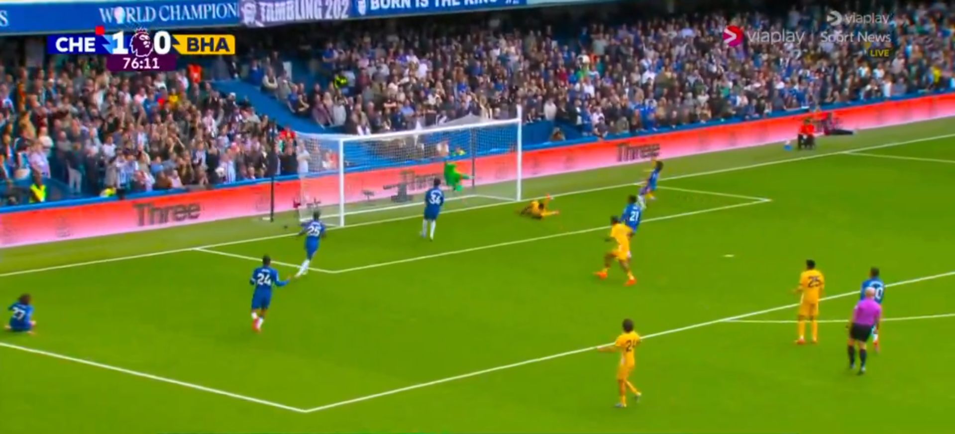 Danny Welbeck heads home from close range.