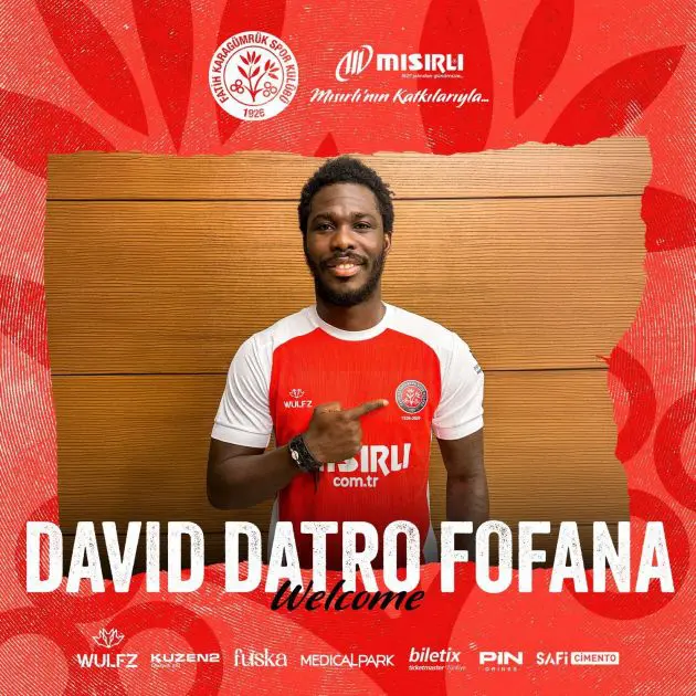 David Datro Fofana signs for Fatih Karagumruk.