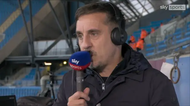Gary Neville speaks on Sky Sports.