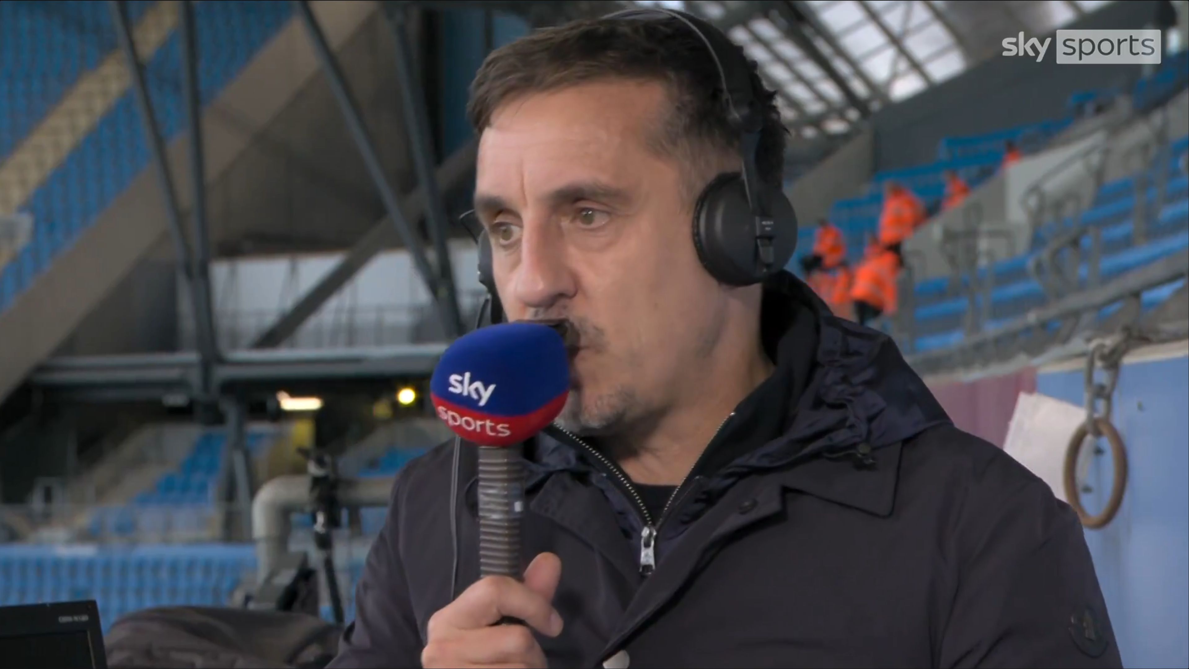 Gary Neville speaks on Sky Sports.