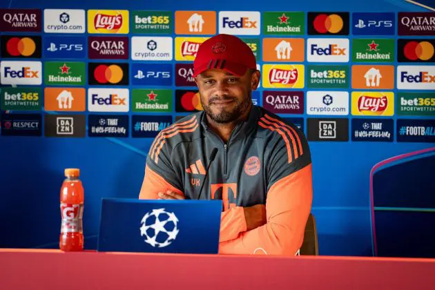 Vincent Kompany speaks to the media.