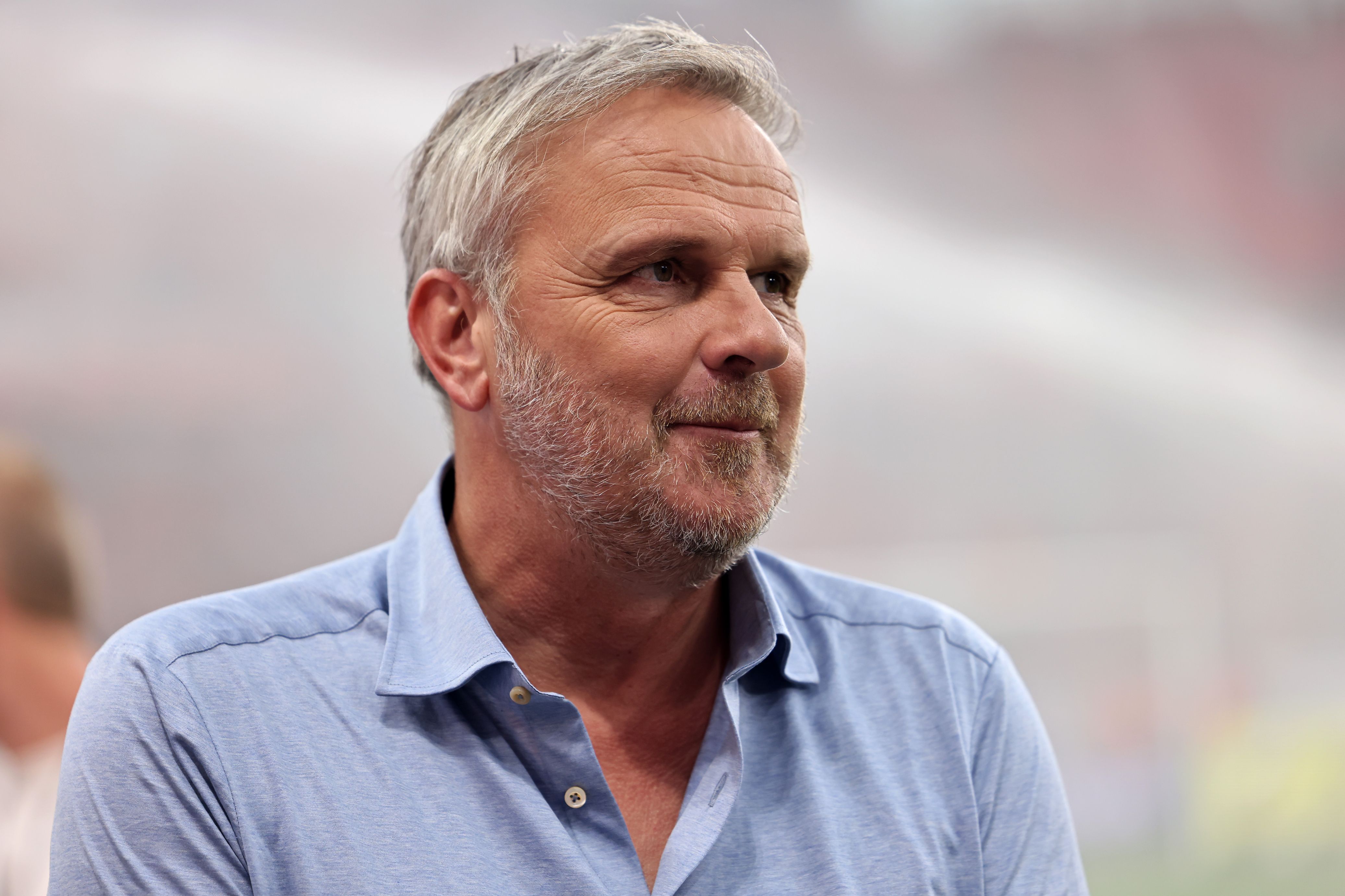 Didi Hamann doing punditry for German television.