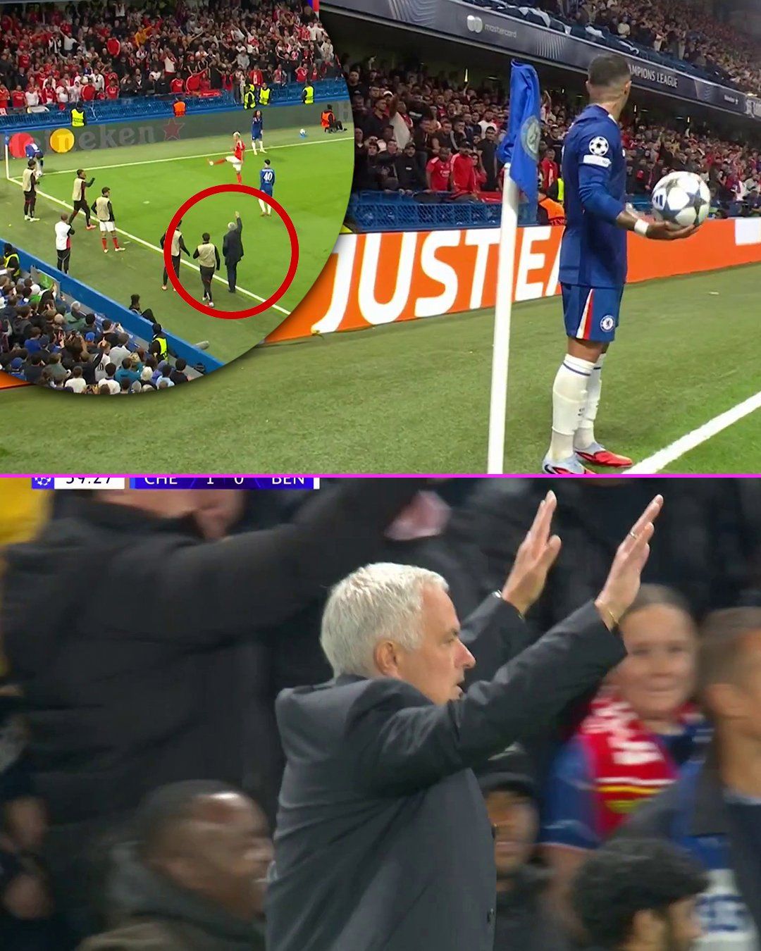 Jose Mourinho and Enzo Fernandez.