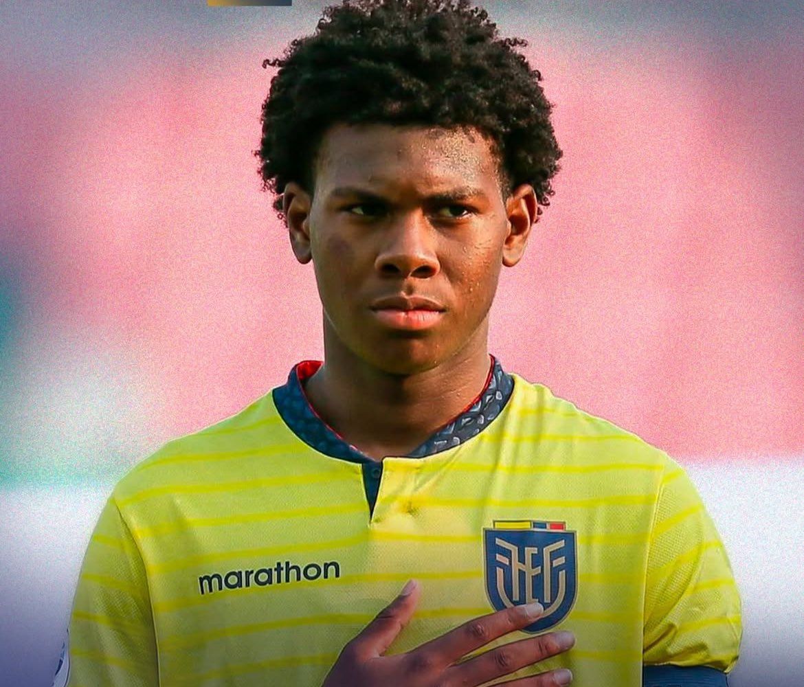 Deinner Ordonez in action for Ecuador youth team.