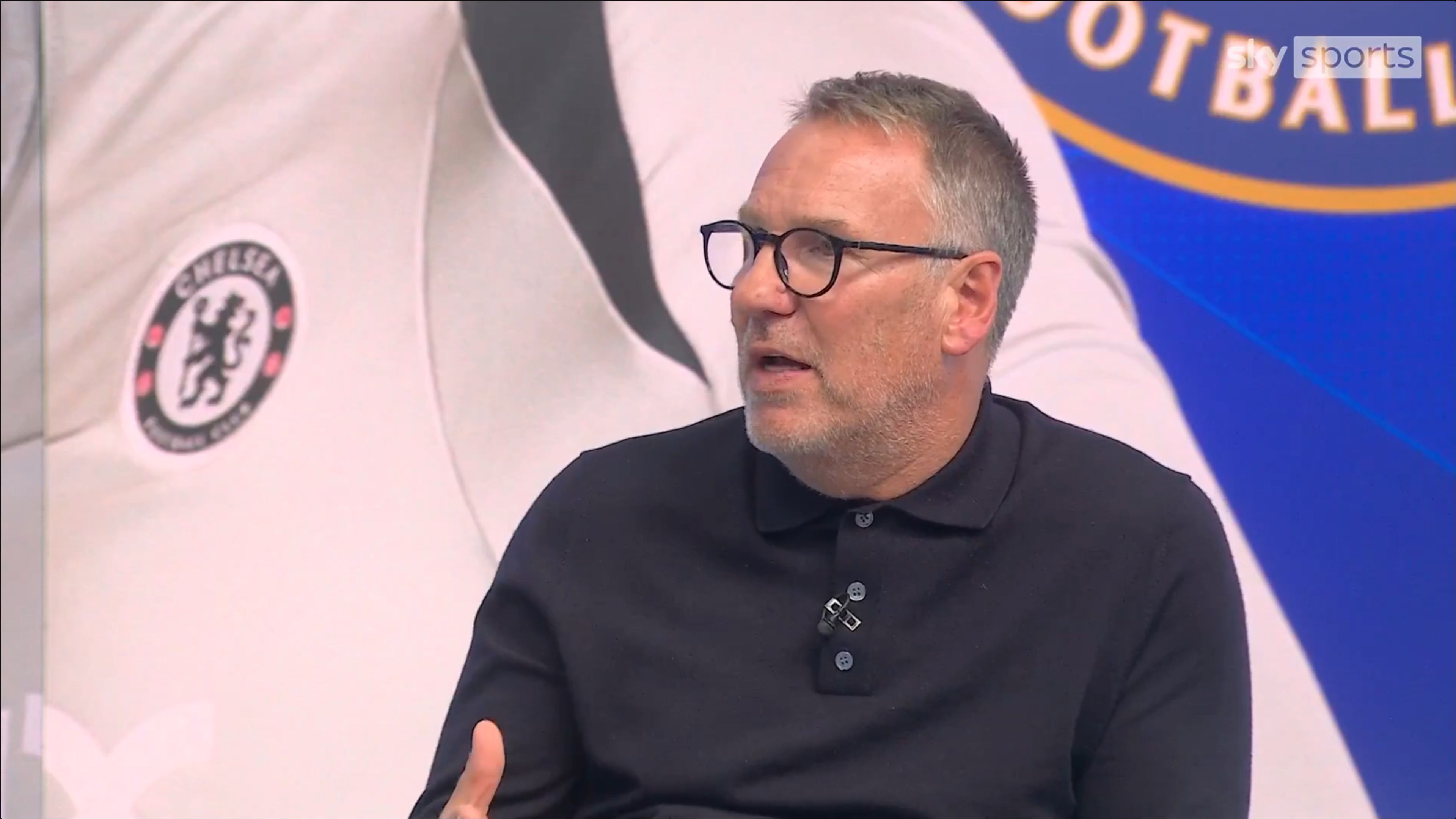 Paul Merson speaking on Sky Sports news.
