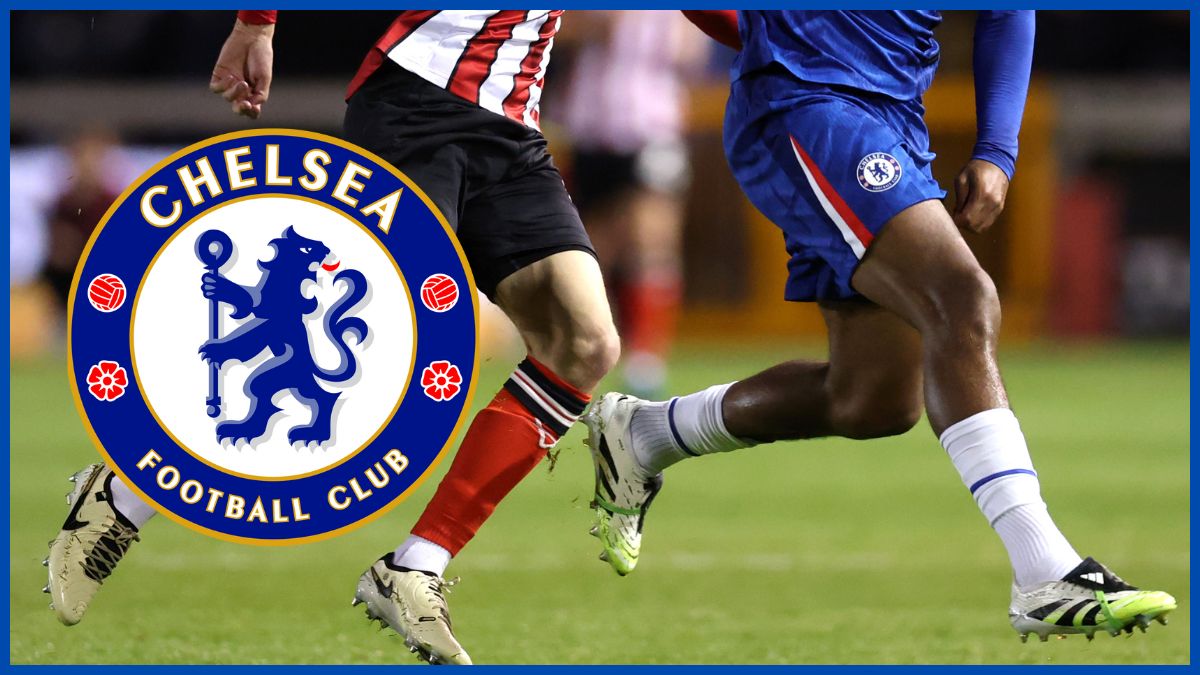 Wesley Fofana with a Chelsea logo.