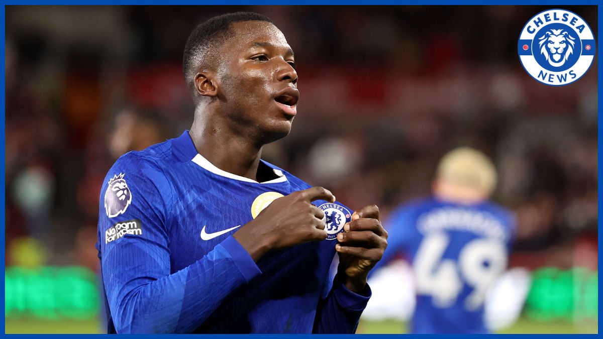Moises Caicedo celebrates his screamer.