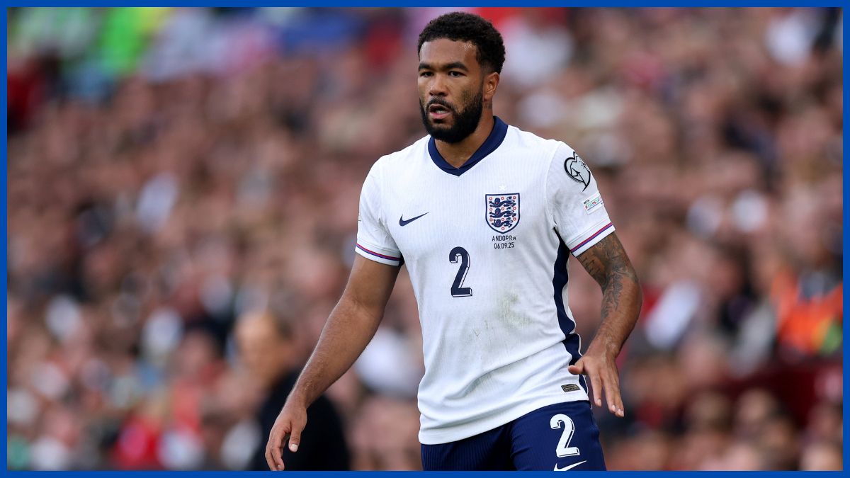 Reece James playing for England.