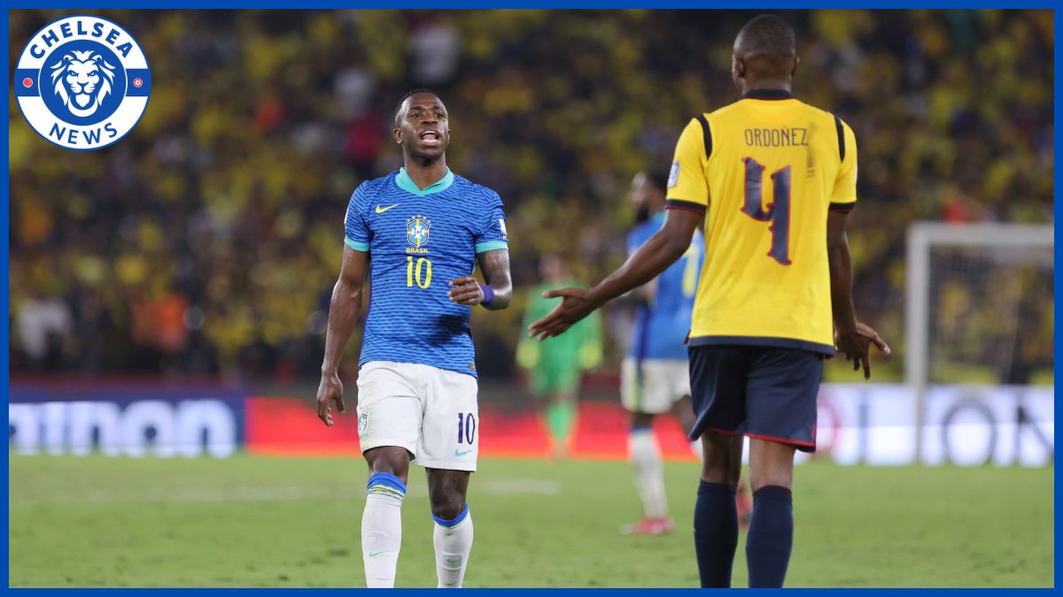 Joel Ordonez playing for Ecuador.
