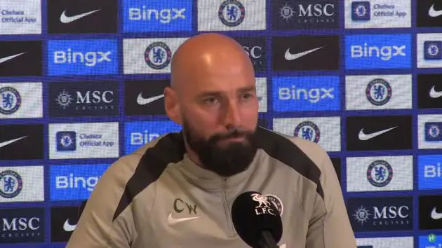 Willy Caballero in Chelsea's press conference.
