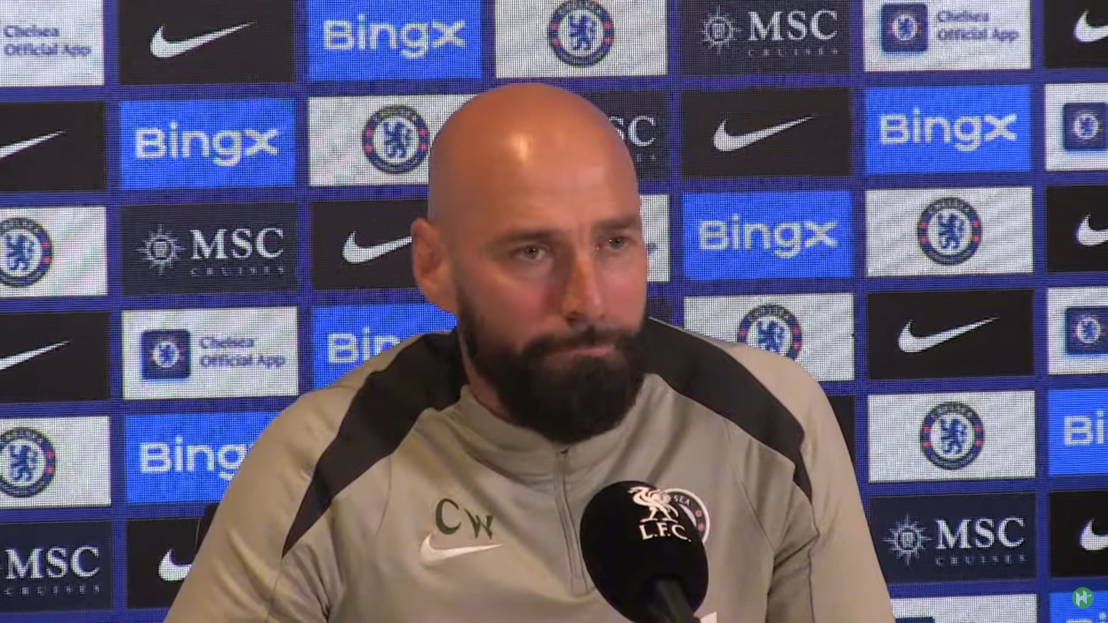 Willy Caballero in Chelsea's press conference.
