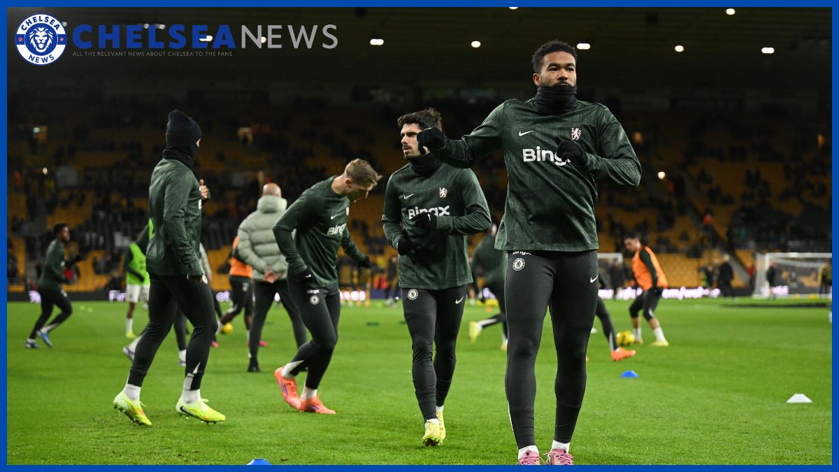 Chelsea stars warm up against Wolves.