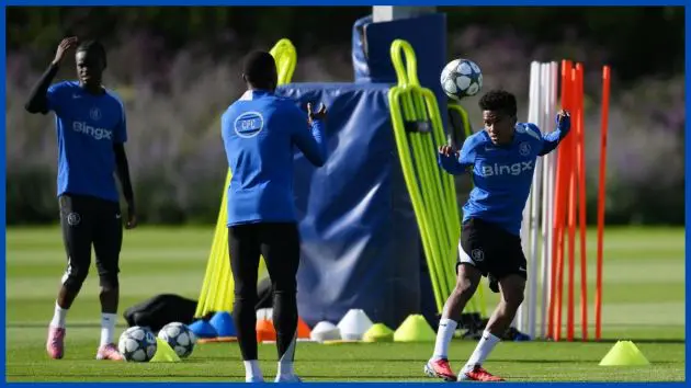 Estevao trains his headers.