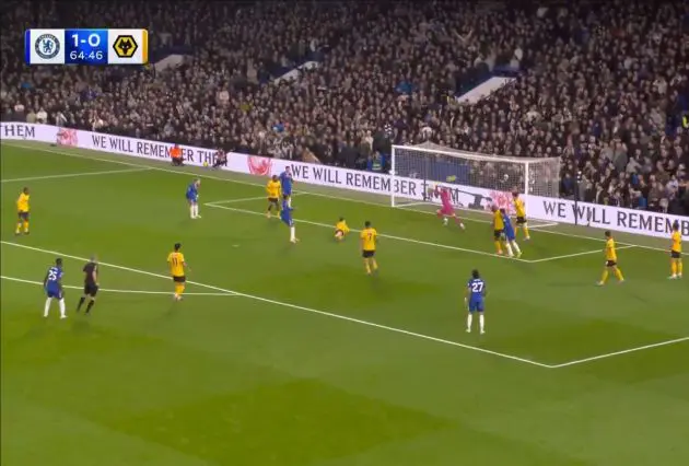 Chelsea score their second goal.