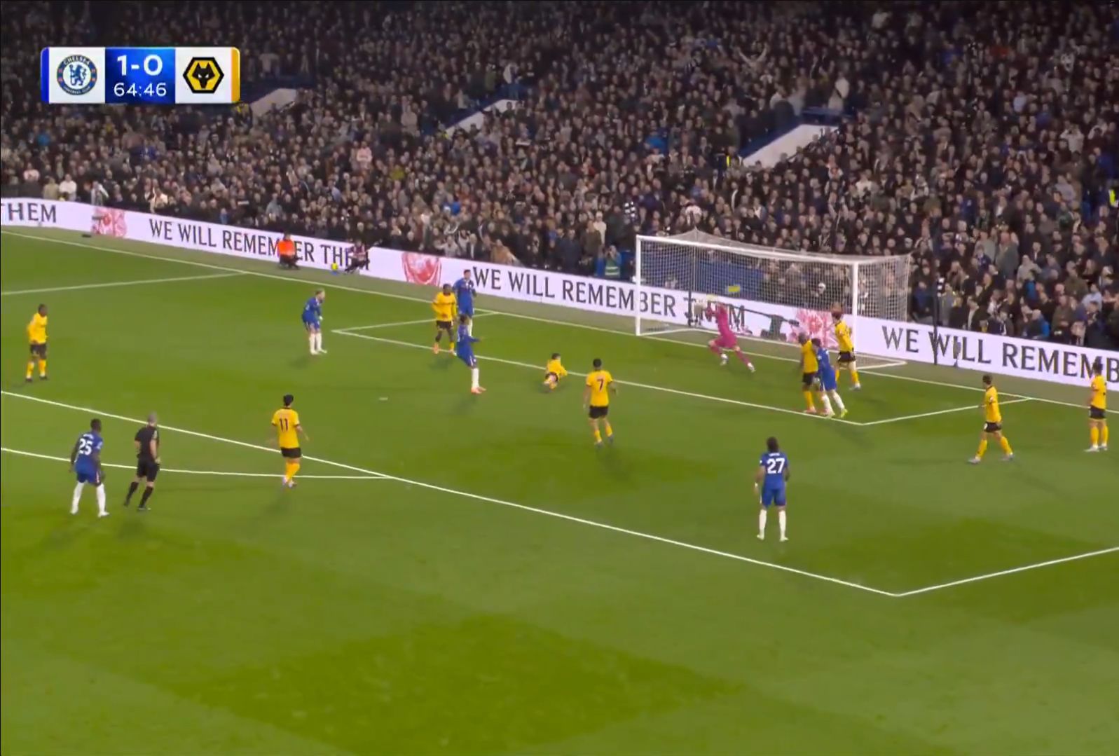 Chelsea score their second goal.