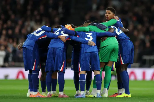Chelsea team against Spurs. (Photo by Darren Walsh/Chelsea FC)