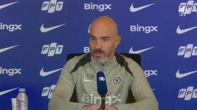 Enzo Maresca speaks in his Burnley press conference.