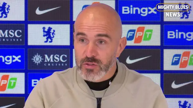 Enzo Maresca speaks in the press conference after a win.