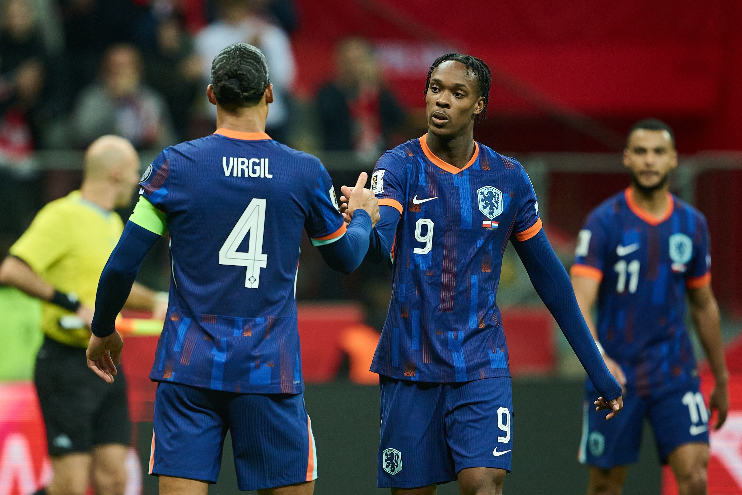 Emmanuel Emegha in action for the Netherlands.