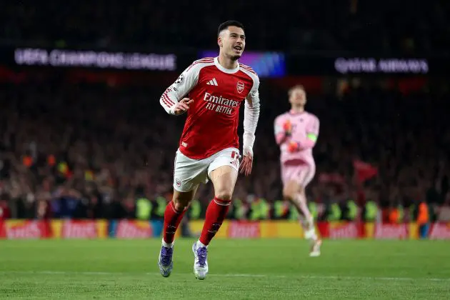 Gabriel Martinelli in action for Arsenal.