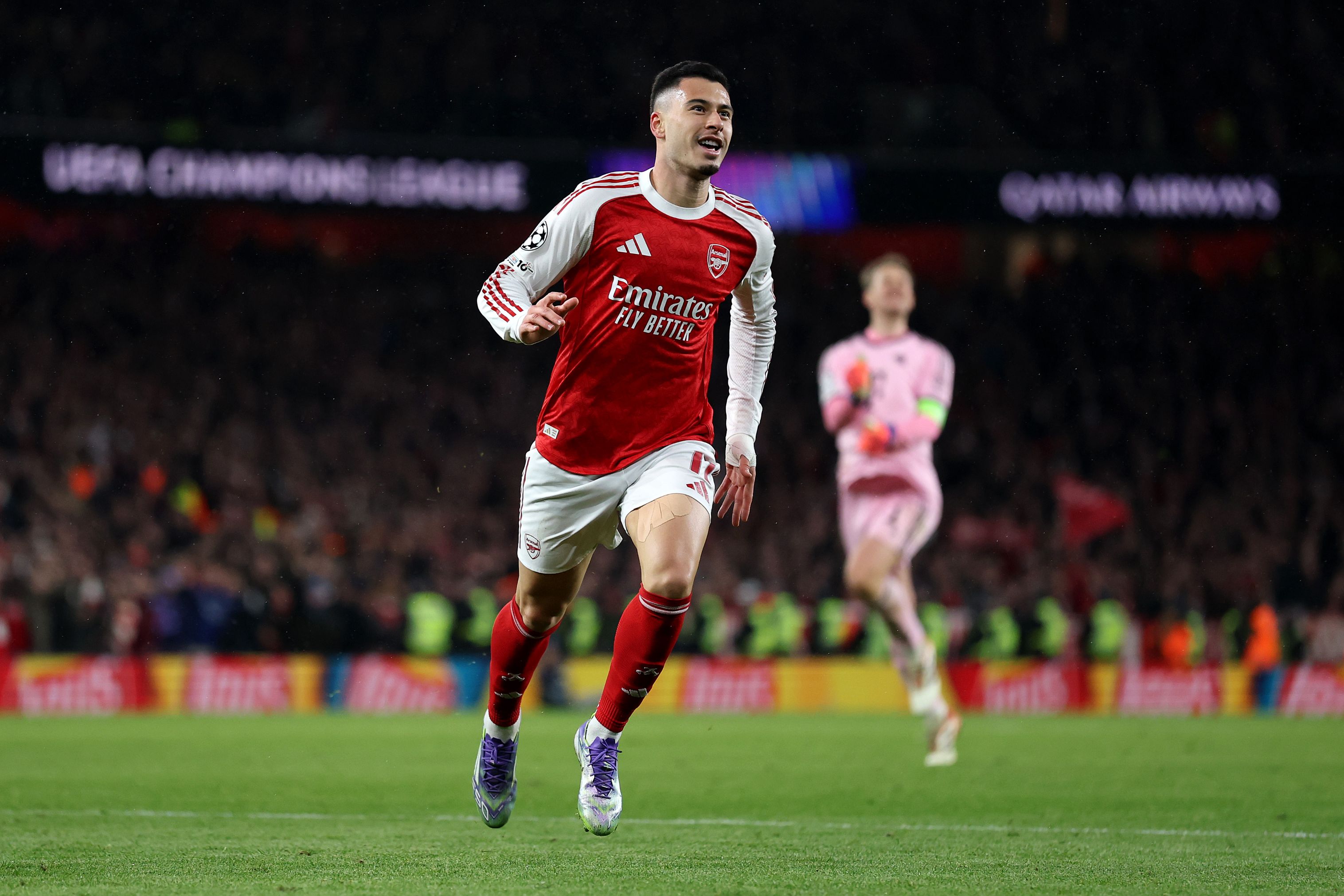 Gabriel Martinelli in action for Arsenal.