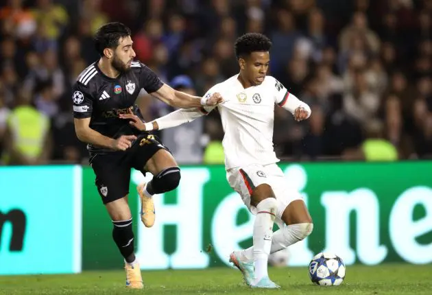 Estevao in action for Chelsea.