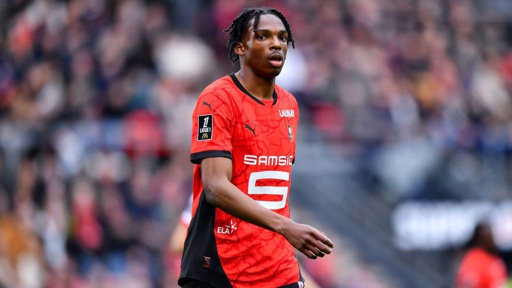 Jeremy Jacquet in action for Rennes in Ligue 1.