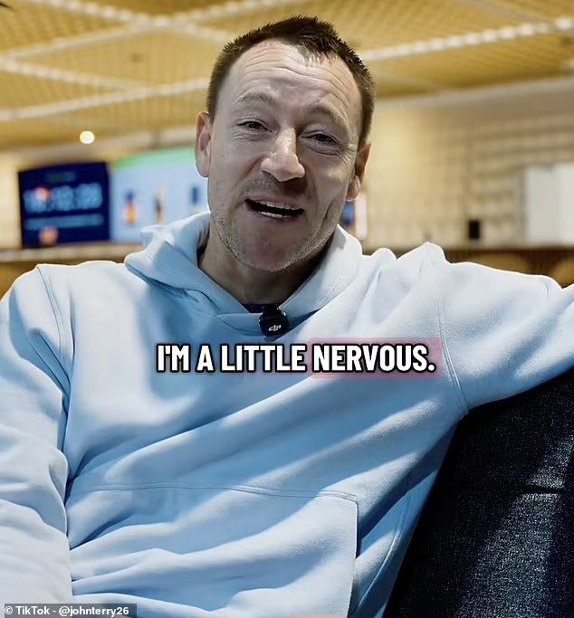 John Terry posting on his Tik Tok.